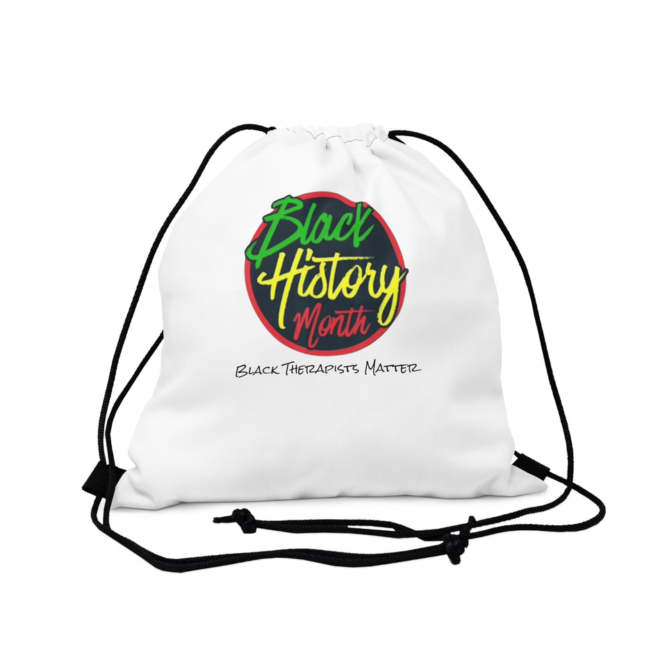 Black Therapists Matter Outdoor Drawstring Bag