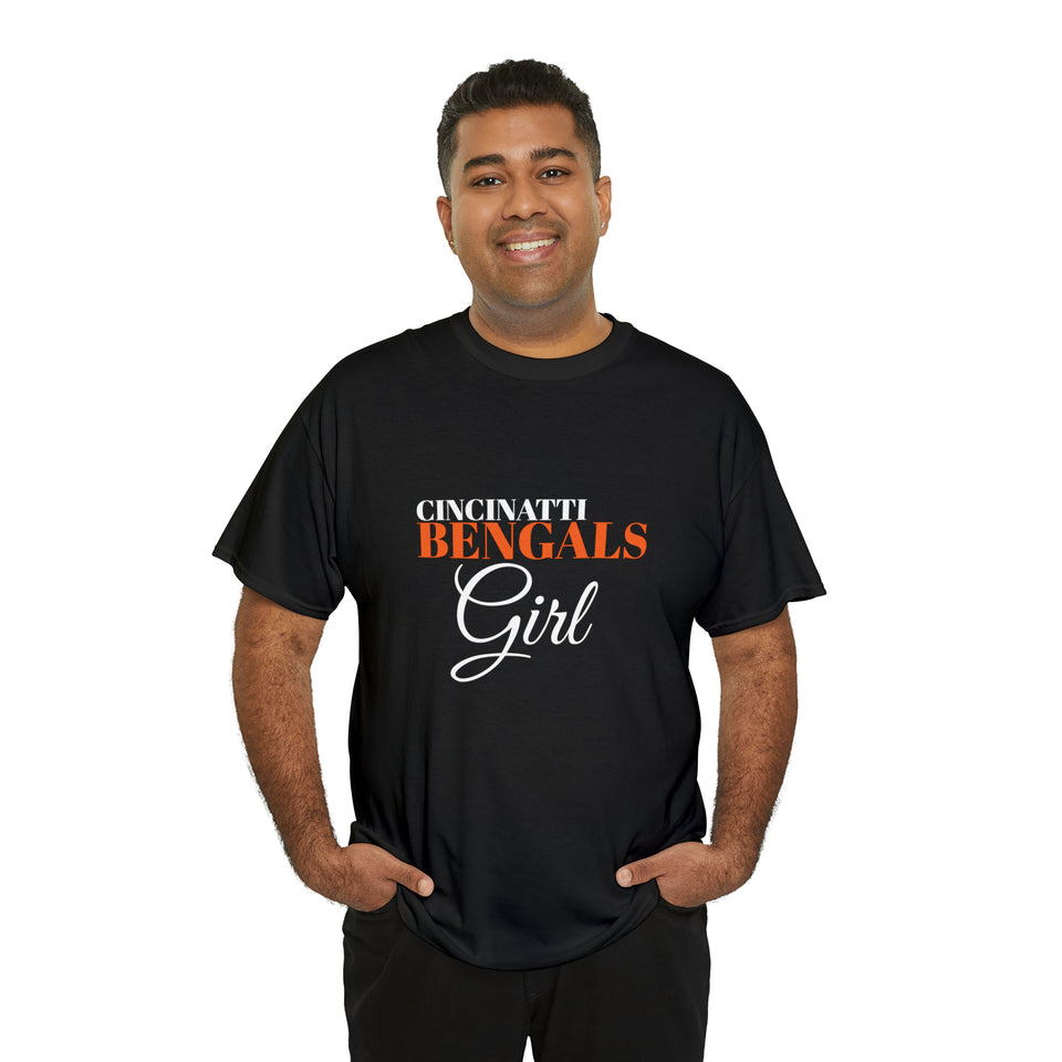 Cincinatti Bengals Girl Unisex Heavy Cotton Tee