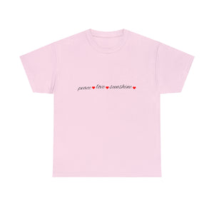 Peace Love Sunshine Unisex Heavy Cotton Tee