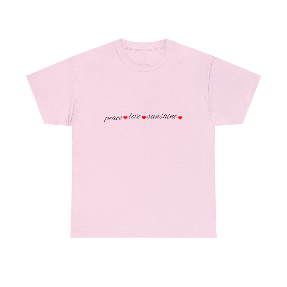 Peace Love Sunshine Unisex Heavy Cotton Tee
