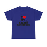I Love My Golden Retriever Unisex Heavy Cotton Tee