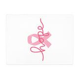 Breast Cancer Awareness Hope Plush Fleece Blanket
