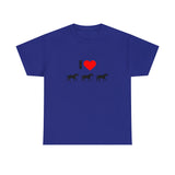 I Love Horses Unisex Heavy Cotton Tee