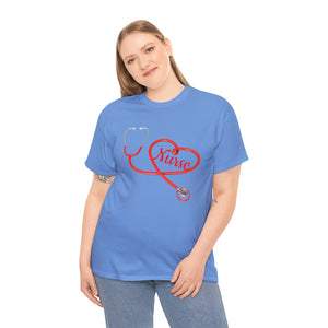 Stethoscope Heart Nurse Cotton Tee