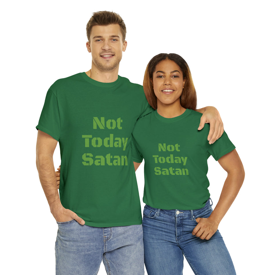 Not Today Satan Unisex Heavy Cotton Tee