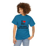 I Love My Golden Retriever Unisex Heavy Cotton Tee