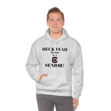 Heck Yeah My Son is A South Carolina Gamecocks Senior Unisex Heavy Blend™ Hooded Sweatshirt