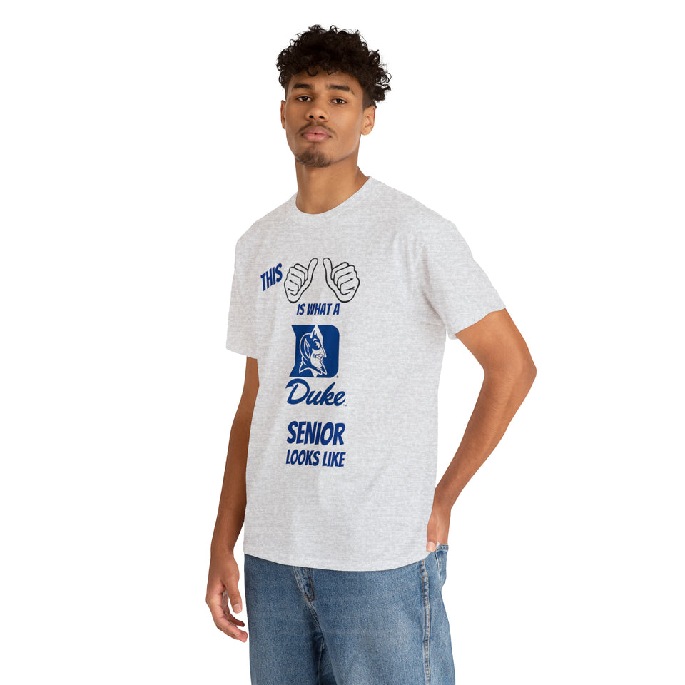 This Is What A Duke Senior Looks Like Unisex Heavy Cotton Tee