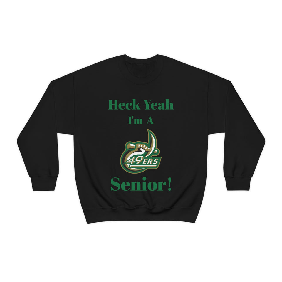 Heck Yeah I'm A UNCC Senior Unisex Heavy Blend™ Crewneck Sweatshirt
