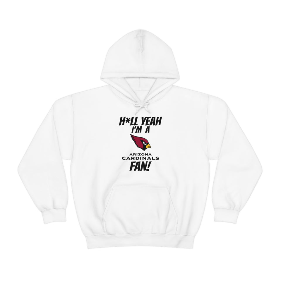 H*ll Yeah I'm A Arizona Cardinals Fan Unisex Heavy Blend™ Hooded Sweatshirt