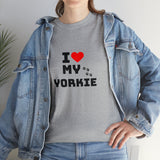 I Love My Yorkie Unisex Heavy Cotton Tee