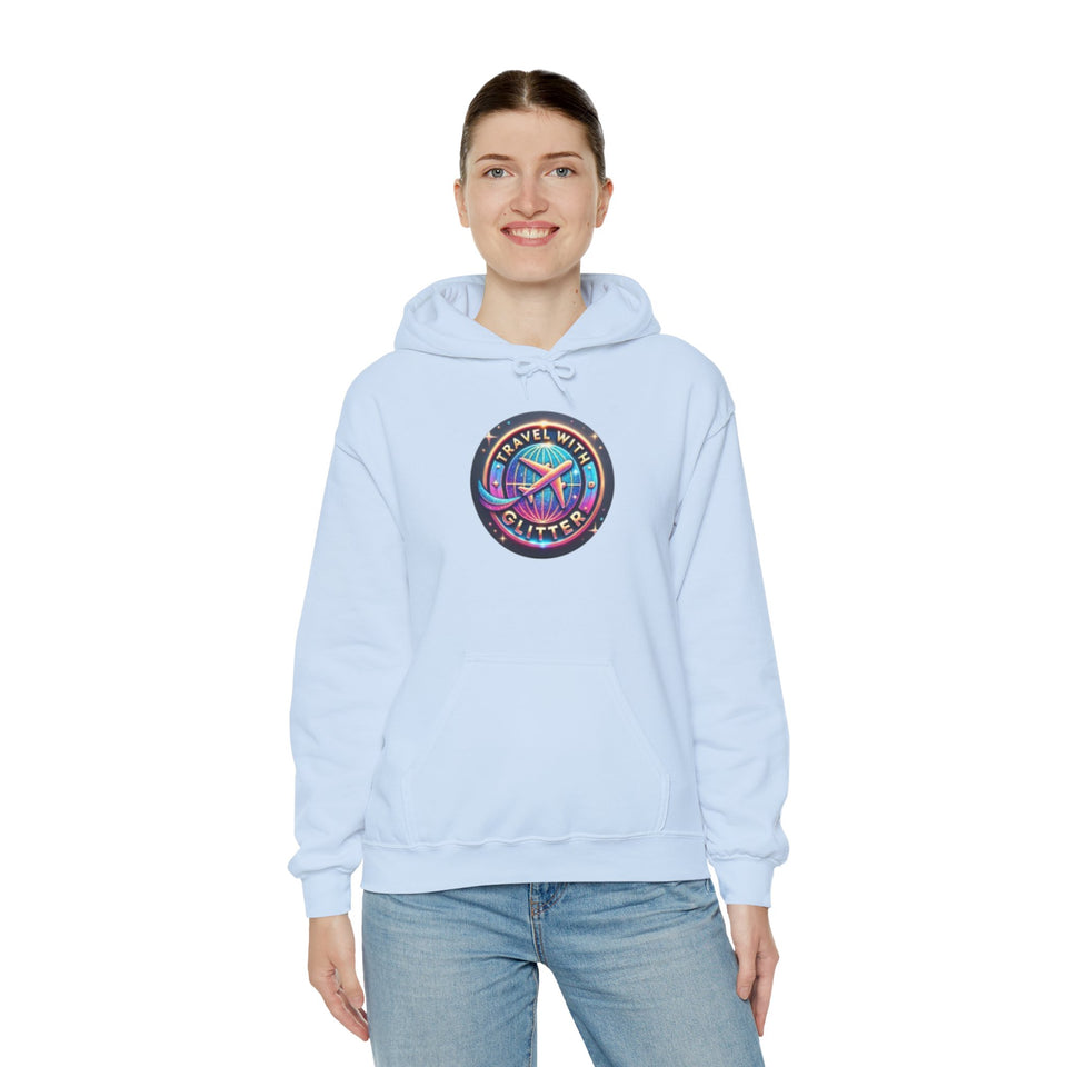 Travel With Glitter Unisex Heavy Blend™ Hooded Sweatshirt
