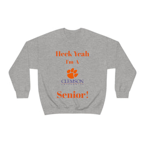 Heck Yeah I'm A Clemson Senior Unisex Heavy Blend™ Crewneck Sweatshirt