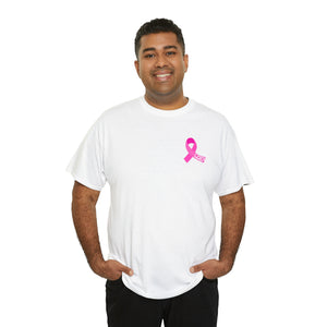 Breast Cancer Awareness Ribbon of Hearts Unisex Heavy Cotton Tee