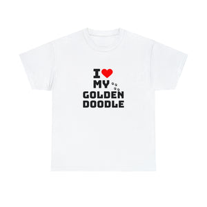 I Love My Golden Doodle Unisex Heavy Cotton Tee