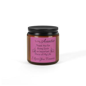 To My Auntie Scented Soy Candle (Multi-Size, Amber Jar)