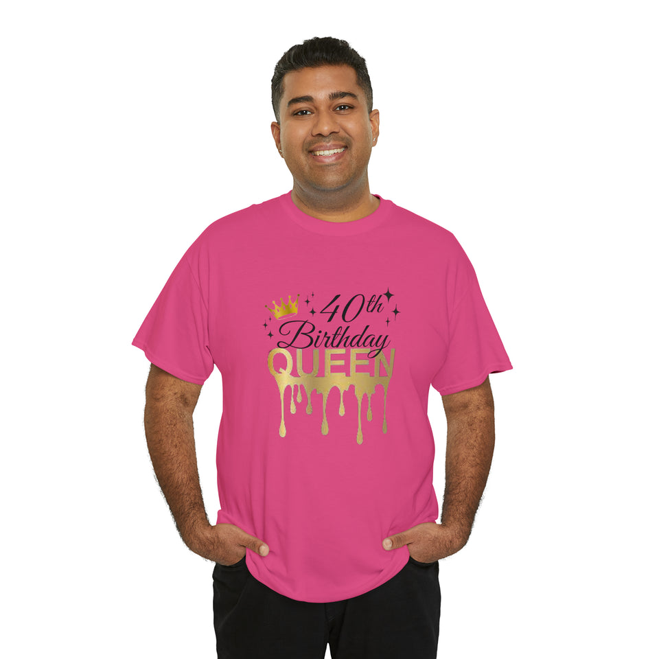 40th Birthday Queen Unisex Heavy Cotton Tee