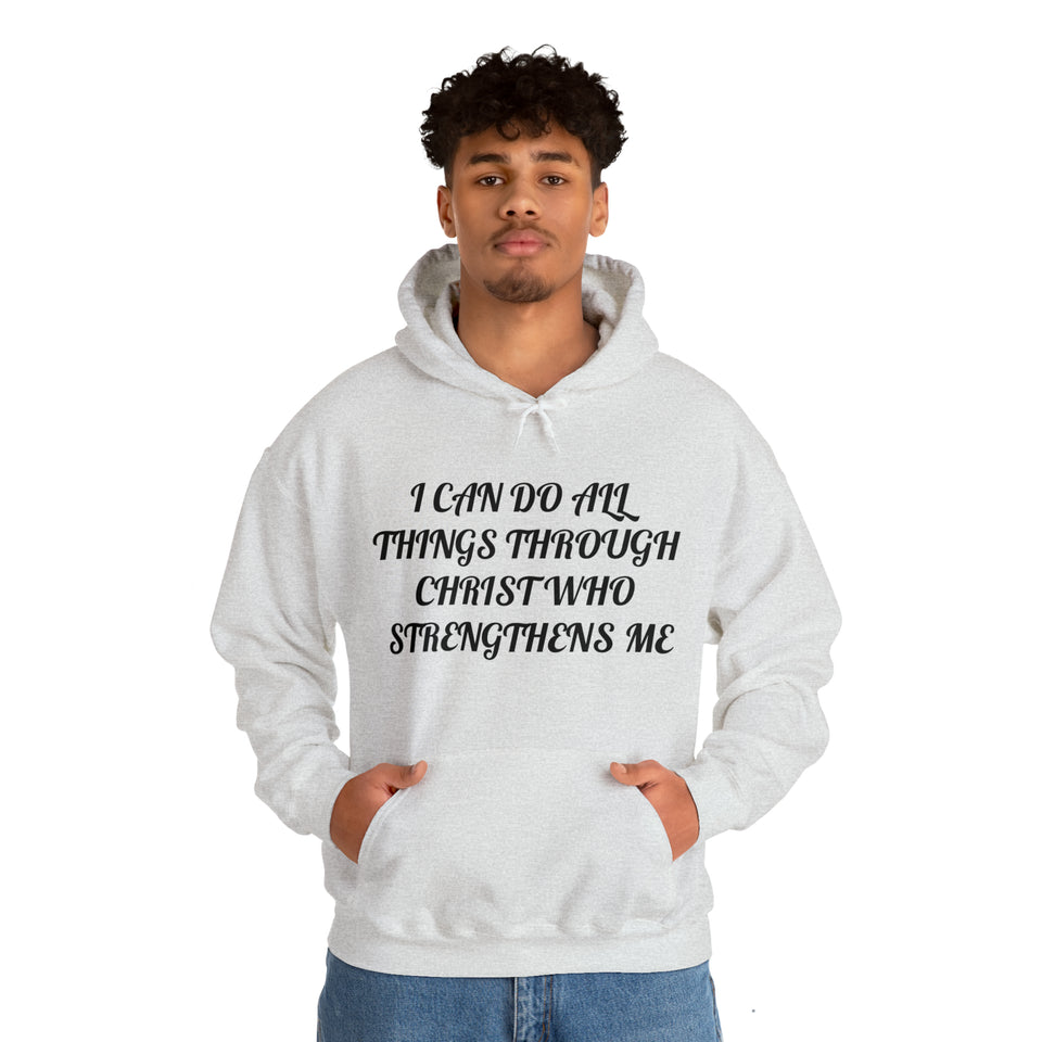 Specialty Christ Strengthens Me Hooded Sweatshirt