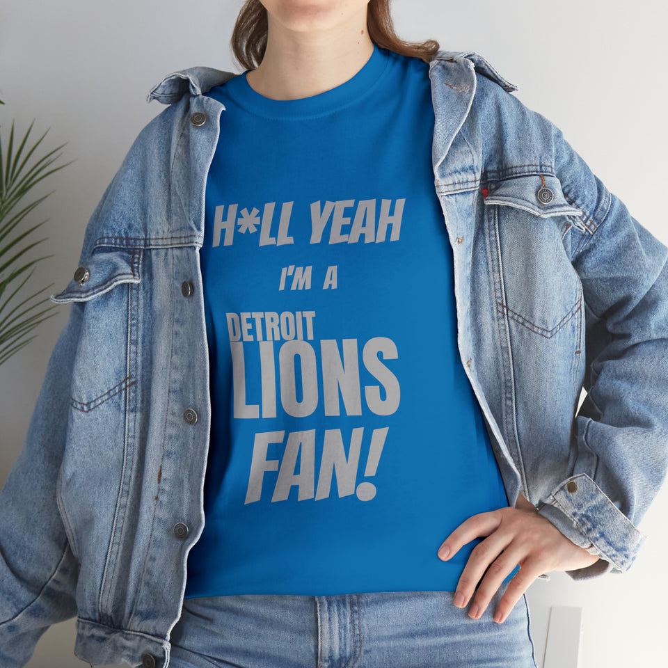 Detroit Lions Football Unisex Heavy Cotton Tee