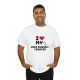 I Love My Jack Russell Terrier Unisex Heavy Cotton Tee