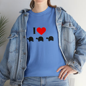 I Love Turtles Unisex Heavy Cotton Tee
