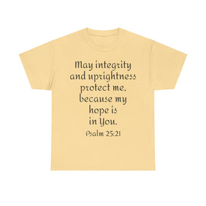 Psalm 25:21 Unisex Heavy Cotton Tee
