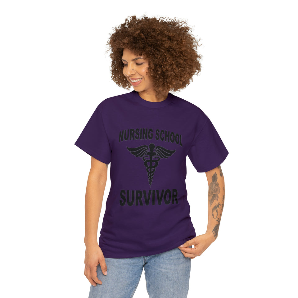 Nursing School Survivor Cotton Tee