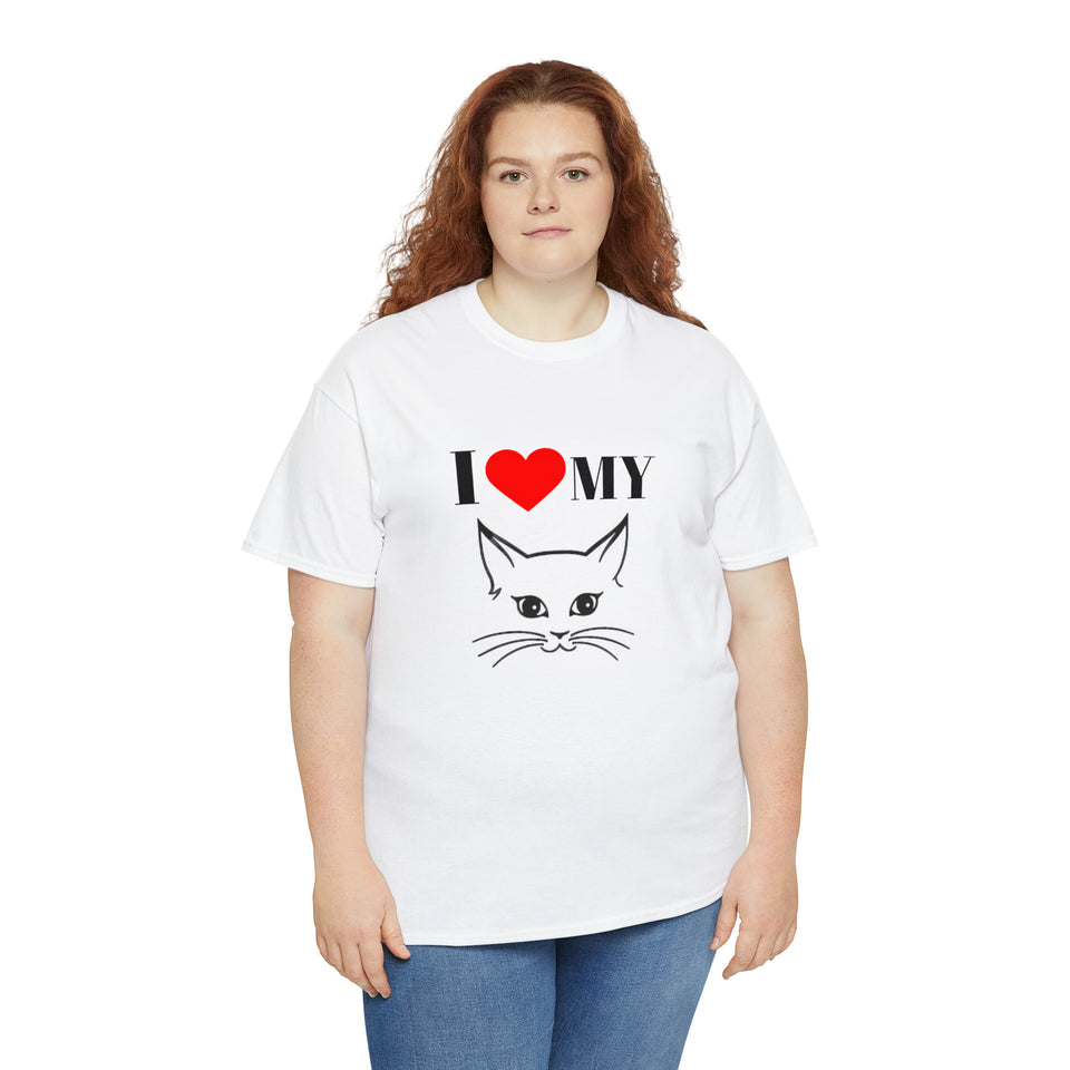 I Love My Cat Unisex Heavy Cotton Tee