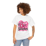 6 Yr Survivor Breast Cancer Awareness Unisex Heavy Cotton Tee