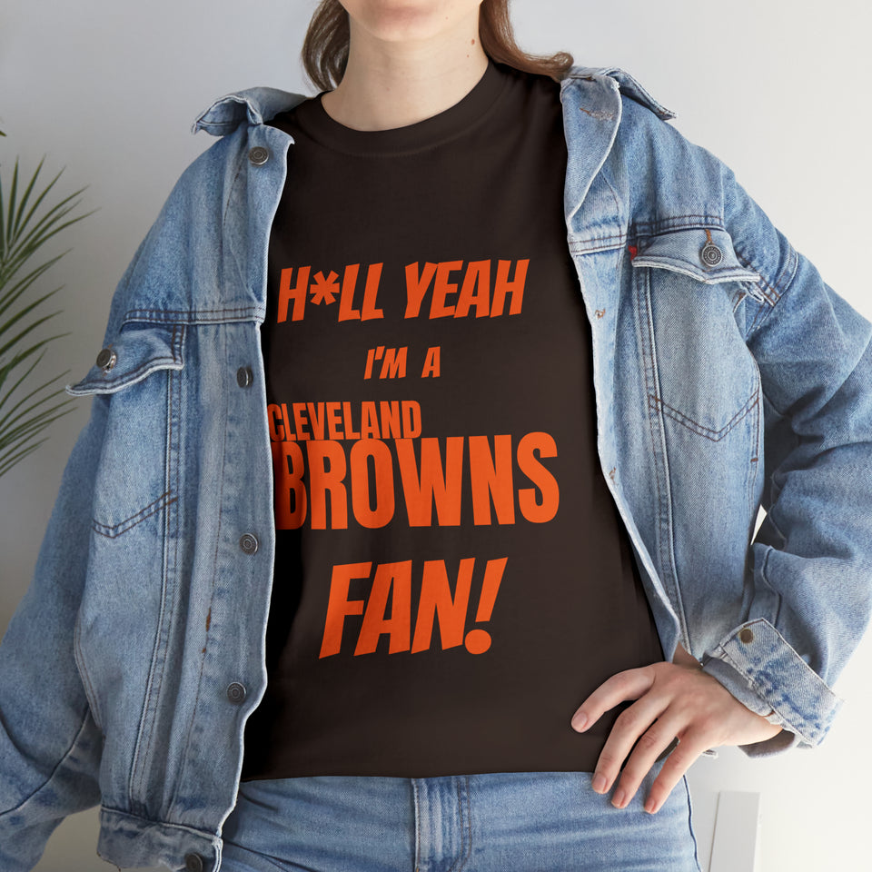 Cleveland Browns Football Unisex Heavy Cotton Tee