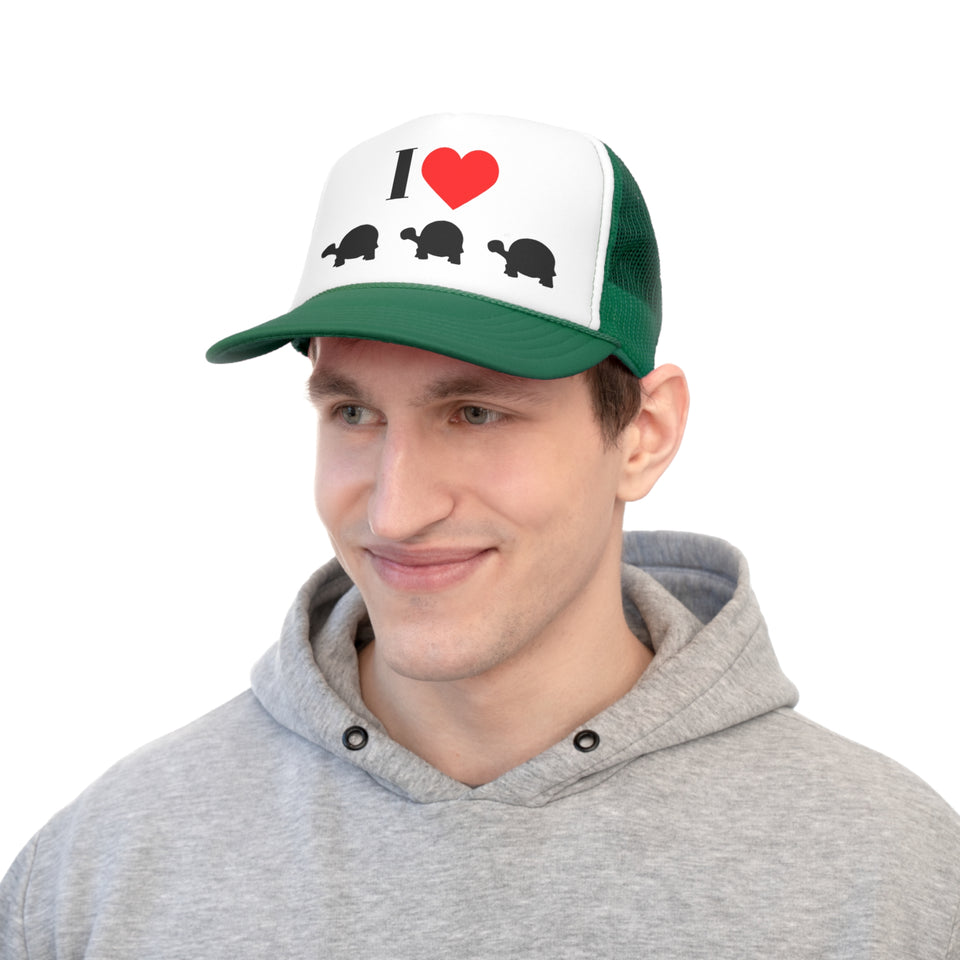 I Love Turtles Trucker Caps
