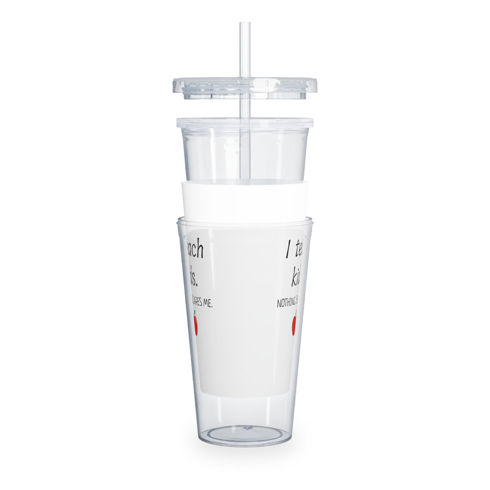 Teachers Plastic Tumbler with Straw