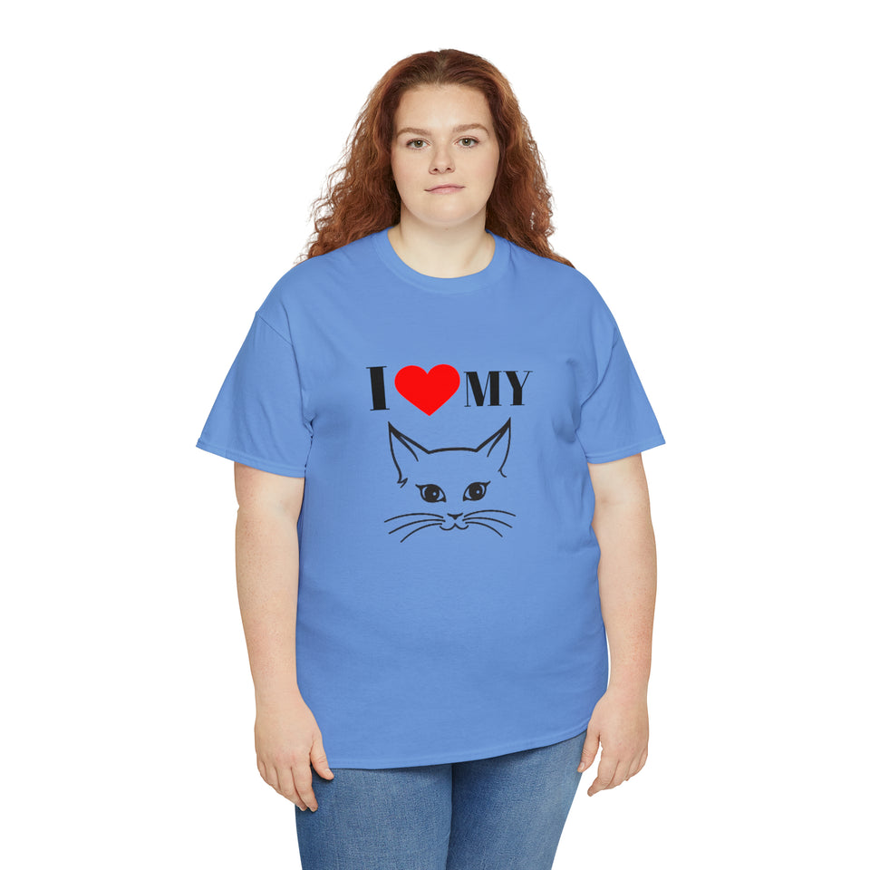 I Love My Cat Unisex Heavy Cotton Tee