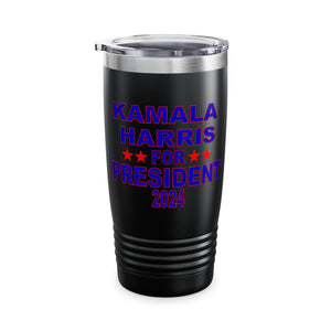 Kamala Harris for President Ringneck Tumbler, 20oz