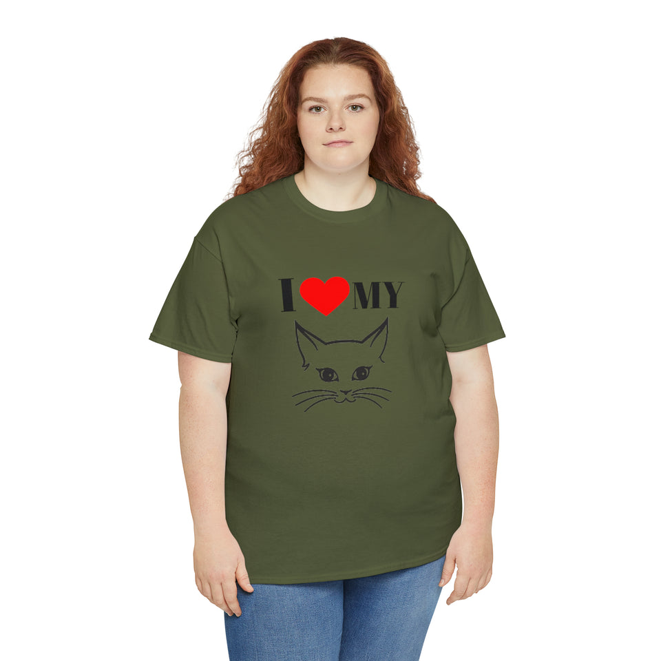 I Love My Cat Unisex Heavy Cotton Tee