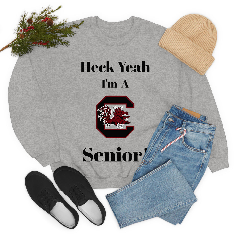 Heck Yeah I'm A SC Gamecocks Senior Unisex Heavy Blend™ Crewneck Sweatshirt