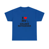 I Love My Golden Retriever Unisex Heavy Cotton Tee