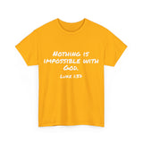 Luke 1:37 Unisex Heavy Cotton Tee