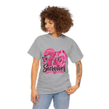 7 Yr Survivor Breast Cancer Awareness Unisex Heavy Cotton Tee