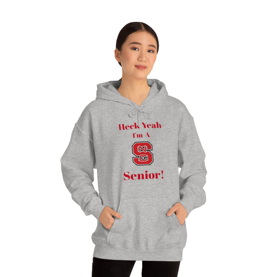 Heck Yeah I'm A NC State Senior Unisex Heavy Blend™ Hooded Sweatshirt