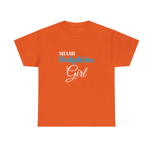 Miami Dolphins Girl Unisex Heavy Cotton Tee