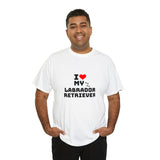 I Love My Labrador Retriever Unisex Heavy Cotton Tee