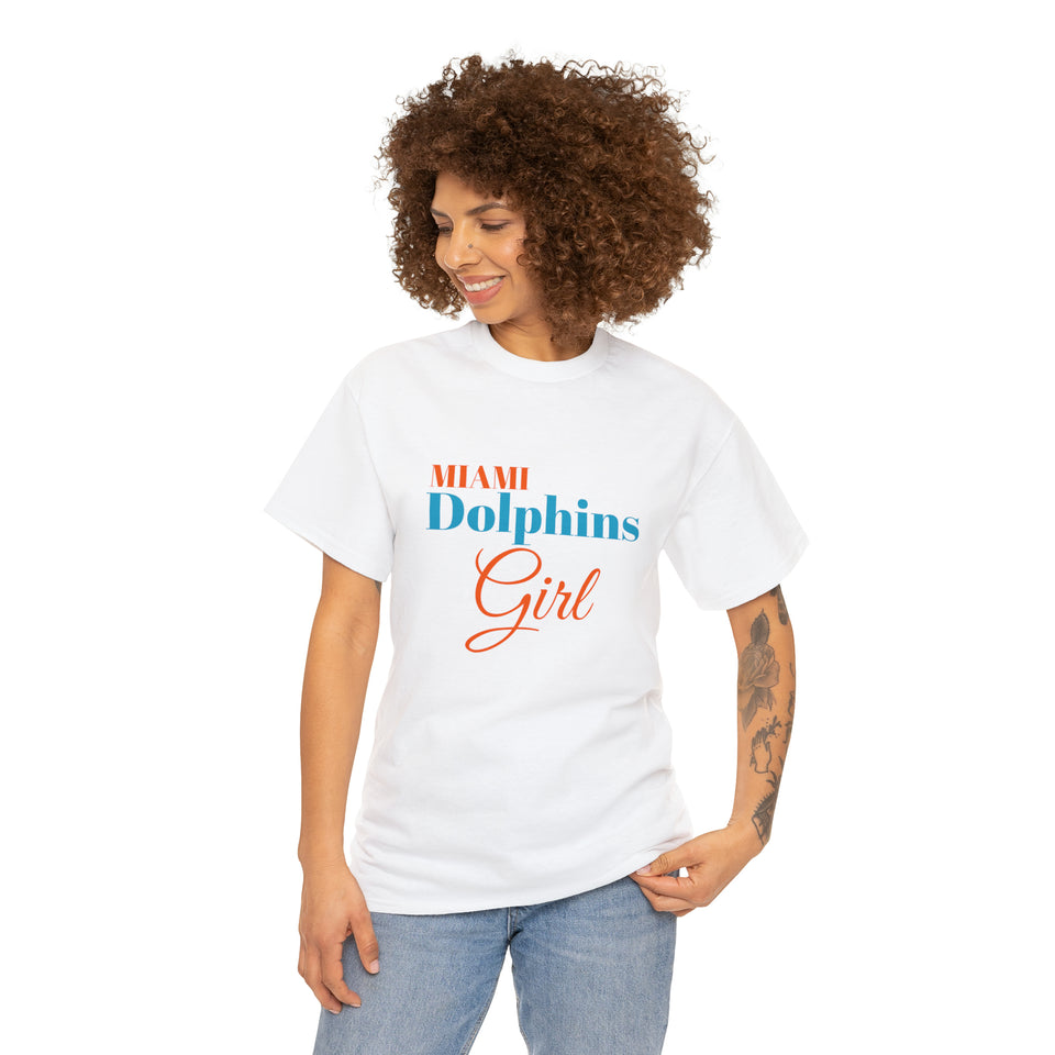Miami Dolphins Girl Unisex Heavy Cotton Tee