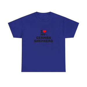 I Love My German Shepherd Unisex Heavy Cotton Tee