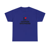 I Love My German Shepherd Unisex Heavy Cotton Tee