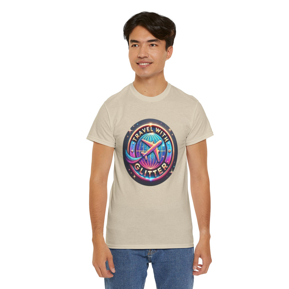 Travel With Glitter Unisex Heavy Cotton Tee
