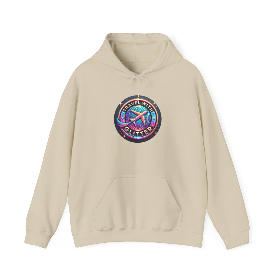 Travel With Glitter Unisex Heavy Blend™ Hooded Sweatshirt