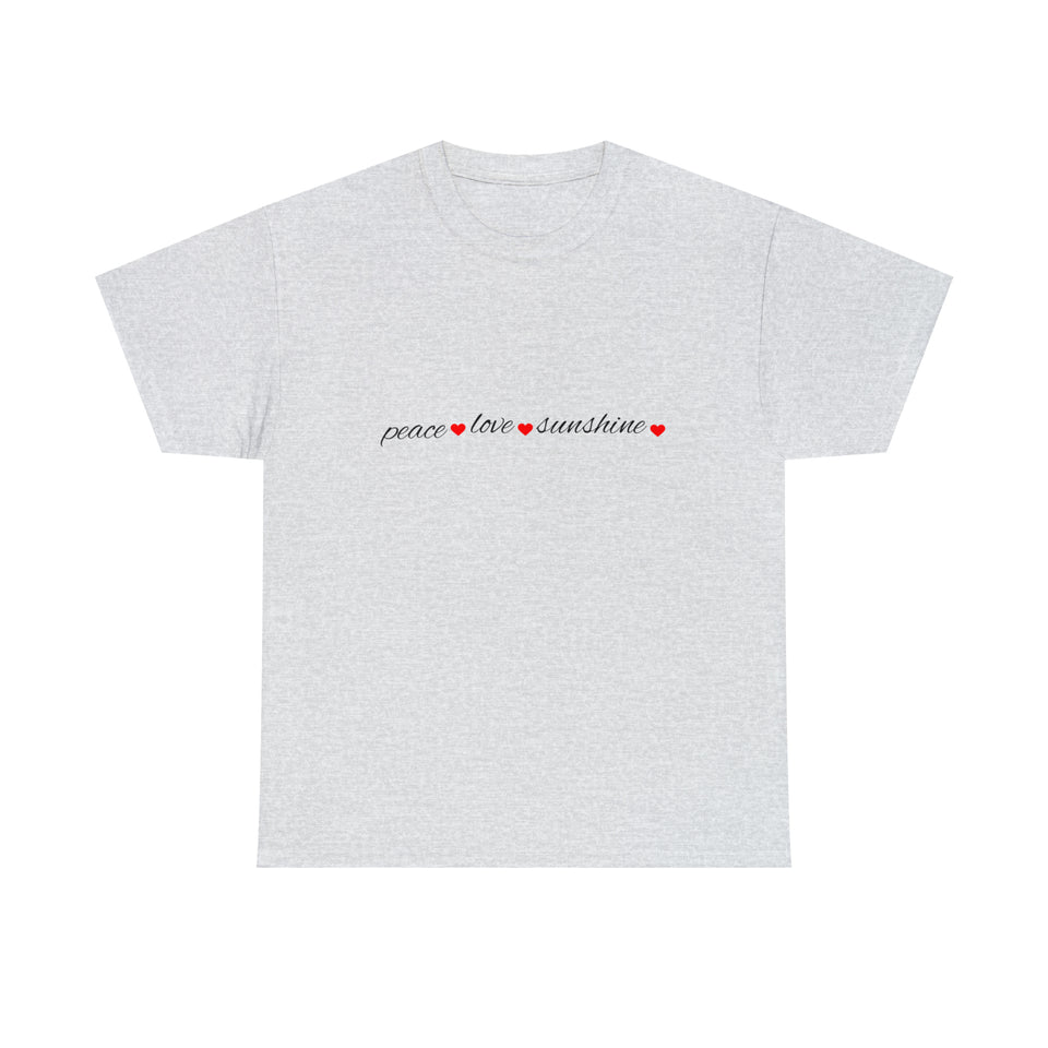 Peace Love Sunshine Unisex Heavy Cotton Tee