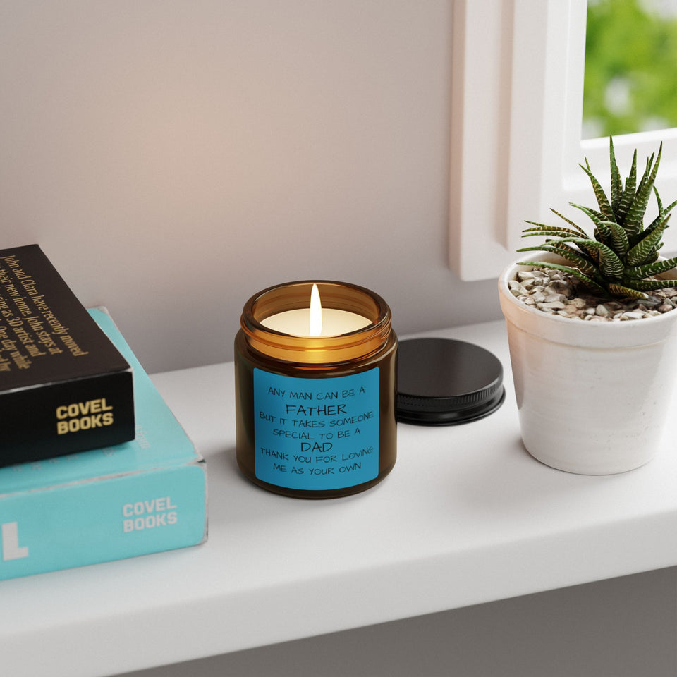 Thank You Dad Scented Soy Candle (Multi-Size, Amber Jar)