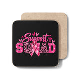 Support Squad Breast Cancer Awareness Hardboard Back Coaster